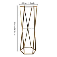 Support à fleurs en fer doré de luxe LEXI, de haute qualité, avec taille personnalisable et livraison rapide pour centres de table de mariage