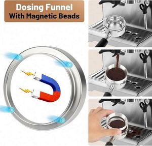 Kit d'accessoires pour expresso : Tamper calibré à ressort, outil WDT, ensemble de entonnoirs doseurs, compatible avec les machines à café Delonghi, en acier inoxydable - Product Image 4