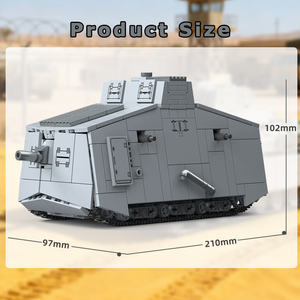 Kits de modèles en plastique 920 pièces <span class=keywords><strong>1</strong></span>/<span class=keywords><strong>35</strong></span> A7v Allemands de la Première Guerre mondiale, ensembles de blocs de construction pour adultes - Product Image 2