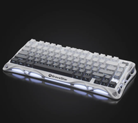Clavier mécanique sans fil GravaStar Mercury K1 Gradient Blanc 75% Tri-mode Hot-Swap 8000mAh RGB pour le gaming