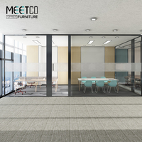 Meetco panneau de cloison en bois bureau verre mobile insonorisé cloison murale officielle