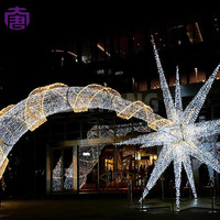 Riesiges LED-Explosionsstern-Motiv-Licht für Weihnachtsbeleuchtung im Freien, Parks und kommerzielle Feiertagsdekorationen