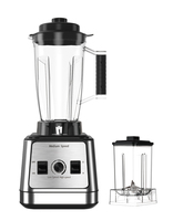 Procesador de Alimentos 4 en 1 de Acero Inoxidable con Vaso de Vidrio, Licuadora Eléctrica, Mezcladora para Smoothies, Máquina para Cocina