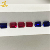 Alexandrite de laboratoire populaire de couleur jaune coucher de soleil orange, saphir et rubis rouge de 1, 2 ou 3 carats pour la fabrication de bijoux