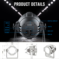 Luz LED DMX RGB 3 en 1 de Aluminio Big Dipper LPC007, 54*3w, Diseño de Soporte para Escenario, Iluminación para Discotecas y Fiestas