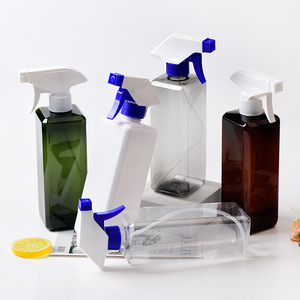 Bouteille pulvérisateur carrée en plastique de 500 ml, vide, rechargeable, en PET, avec pulvérisateur à gâchette, pour le nettoyage, le jardinage, l'emballage cosmétique - Product Image 1