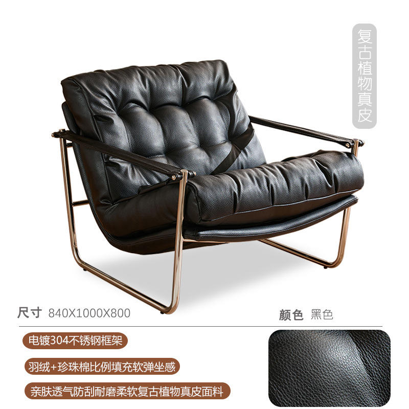 Genuine leather - black