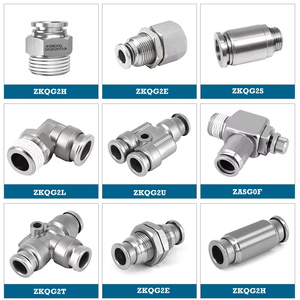 ข้อต่อสแตนเลสแบบตรงชนิดลม ZKQG2H สำหรับเชื่อมต่อสายลม - Product Image 1