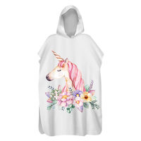 Serviette de plage poncho en microfibre de haute qualité, douce pour la peau, poncho de surf