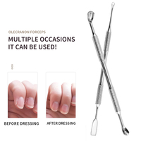 Outil de pédicure de manucure pointu de haute qualité poussoir à cuticules Nail Art poussée de peau morte