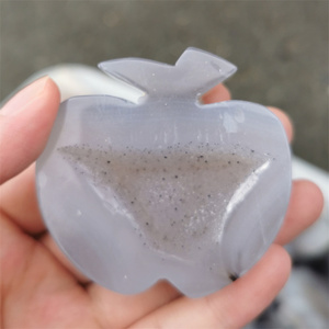 All'ingrosso migliore vendita calda naturale gemma <span class=keywords><strong>Druzy</strong></span> agata <span class=keywords><strong>Geode</strong></span> a forma di mela a grappolo di cristallo fette - Product Image 1