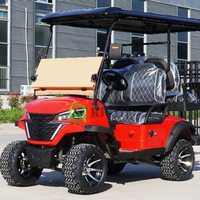 Voiturette de golf électrique élégante et stylée, tout-terrain, adaptée à l'extérieur