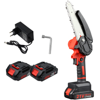 Mini tronçonneuse sans fil 21V en promotion pour la coupe du bois domestique – Scie à chaîne portable compacte