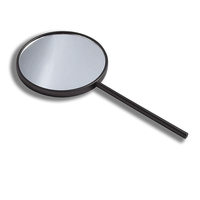 Vente chaude Sucette Forme Personnalisée Nickel Noir Grand Miroir De Maquillage De Poche