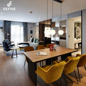 Hotel Furniture Supplier Modern Simple Style Hotel <strong>Guest</strong> Room Suites Bedroom Sets With Double Size <strong>Bed</strong> - Product Image 4