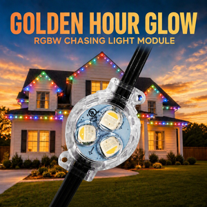 Lumières de Noël extérieures permanentes IP68 12V/24V/36V avec contrôleur WiFi intelligent RGBW, projecteur à points lumineux 30mm - Product Image 1