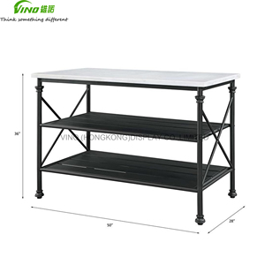 Accesorio de cajón superior para isla de cocina, de piedra artificial, metal y aluminio, para gabinetes de cocina modulares modernos Vino Apartment - Product Image 4