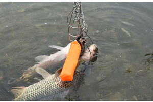 Attrezzatura da pesca Stringer Clip di Blocco di Pesce In Acciaio Inox Corda Blocco di Pesce con Galleggiante 5 Scatta In Metallo - Product Image 2