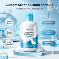 Shampooing pour chien 4-en-1 de 500 ml disponible en OEM, gel de bain parfumé pour animaux de compagnie, parfum longue durée, antibactérien pour tous les chiens