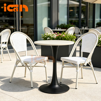 Chaise bistrot moderne en aluminium de qualité supérieure, nouveau style, pour café et restaurant