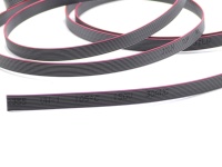 Cable de conexión DIN de 10 pines con paso de 0.635 mm, contactos de latón, carcasa de nailon gris, con banda roja, 30A 150V