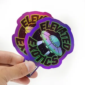 Adesivi personalizzati impermeabili fustellati Logo adesivi personalizzati per cartoni animati adesivi olografici in vinile fustellato per bambini