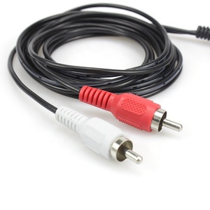 แจ็กเก็ตพีวีซีสีแดงสีขาว480P สำหรับเกมคอมพิวเตอร์ความยาวตามสั่ง1.5ม. 3.5มม. ถึง<span class=keywords><strong>2</strong></span>สายสัญญาณเสียง <span class=keywords><strong>RCA</strong></span> - Product Image 3