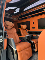 Kit de conversion de luxe pour Mercedes Sprinter, sièges capitaine orange, écran TV motorisé, plafonnier nid d'abeille, configuration 4+2, OEM