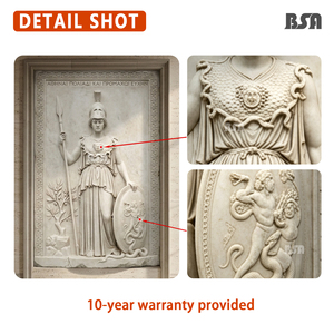 งานแกะสลักหินอ่อนรูปเทพีอะธีนา (พาลลาส อะธีนา) เทพีแห่งปัญญาและสงครามแห่งกรีก สำหรับตกแต่งภายในห้องนั่งเล่นหรือล็อบบี้โรงแรม - Product Image 3