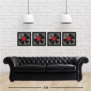 Affichage de cadre PS en <span class=keywords><strong>vinyle</strong></span> avec cadre photo mural en verre Mat noir - Product Image 4