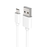 Harga grosir pabrik kabel data pengisi daya ponsel usb mikro 2,4 A warna putih untuk jalur telepon Android