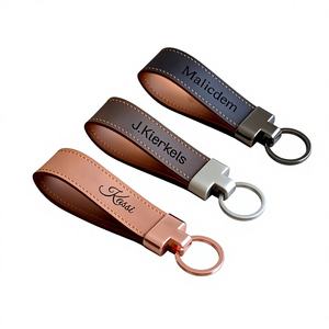 Llavero de Cuero PU Personalizado con Monograma, Grabado Personalizado, Regalo Promocional, Porta Llaves Único - Product Image 1