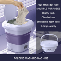 Mini chaussettes ménagères 6L Laveuse pliante petite laveuse 8L 4L Machine à laver portable semi-automatique