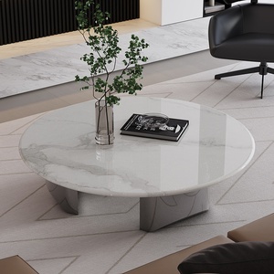 Juego de mesa de centro de mármol microcristalino de lujo italiano, muebles para el hogar de interior con diseño de súper Cristal, estilo popular en Internet - Product Image 2