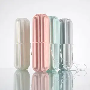Günstige tragbare Reise Zahnpasta Zahnbürste Aufbewahrung koffer Halter Reisekoffer Hartplastik Zahnbürste Behälter
