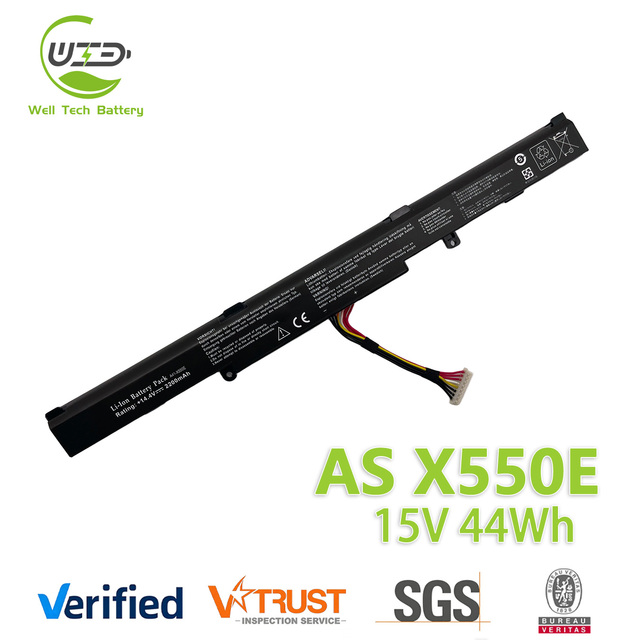 Wholesale OEM A41-X550E Laptop Battery for Asus R751 R752 K450J K550E F450 F550 F751 A450 A550 X450 X550 X750 X751 Series