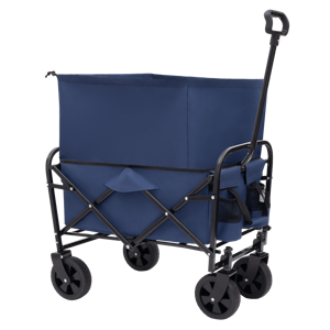 Chariot pliable Db, bleu, quatre roues, aluminium, plage, courses, camping, chariot utilitaire - Product Image 6