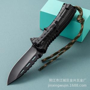 Cuchillo Plegable EBC para Dropshipping en Shopify, Alta Dureza 58HRC, Acero 3Cr13, Cuchillo de Supervivencia para Camping al Aire Libre con Encendedor de Pedernal - Product Image 4