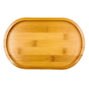 Plateau de service en bambou 25x16x1,5cm, motif boisé, pour fruits, collations, thé, café, utilisation sur table - Product Image 1
