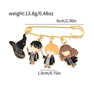 Spilla personalizzata all'ingrosso distintivi assortiti l'accademia del fumetto magico Harry spilla in smalto morbido duro - Product Image 5