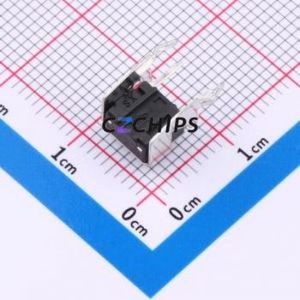 TS013-CBW0FH5.0 Tactile Switch Through hole-4P,7.5x7mm Switch Single Pole Single Throw Round Button 2.5N Right Angle Insert - Product Image 2