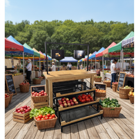 Hong He broodrek, houten displayrek voor fruitwinkels, schappen voor supermarkten en levensmiddelenwinkels, gondola schappen