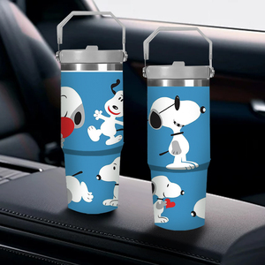 2025 New Snoopy món quà Anime nhân vật nghệ thuật 30 oz thủy tinh, tùy chỉnh UV in ấn, thép không gỉ, phong cách đơn giản, 2-ngày vận chuyển - Product Image 2
