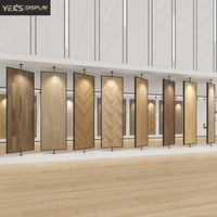 Présentoir Moderne en Acier Robuste Écologique YEK'S avec Système Rotatif à 360° pour Échantillons de Planchers Flottants en Bois en Showroom (Résistant à l'Eau)