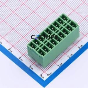 DB2EVHB-3.81-2*9P-GN Plug-in Terminal Block Through hole,P=3.81mm Connector Board-to-Board / Socket - Closed 2x9P 3.81mm Green - Product Image 1