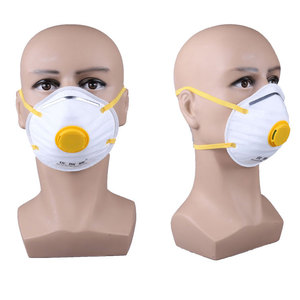 Mascarillas Faciales <span class=keywords><strong>FFP2</strong></span> en Forma de Copa, <span class=keywords><strong>Precio</strong></span> de Fábrica Verificado, Protegen Contra Polvo Fino y Tóxico, Blancas con Válvula - Product Image 1
