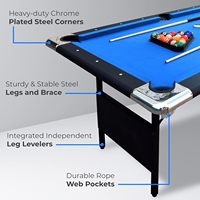 Classique Carambole 7FT 8FT 9FT Fold Billard Table Billard Billard Snooker Table Avec Ball Return