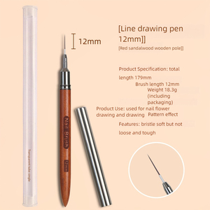 Stylo de dessin pour nail art ultra-fin, manche en bois, pinceau liner à poils en nylon pour salons de beauté et de manucure - Product Image 6