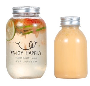 Linda botella de plástico de 250ml, 350ml, 400ml, 500ml, botella de PET desechable para bebidas de jugo con tapa de aluminio o a prueba de manipulaciones - Product Image 4