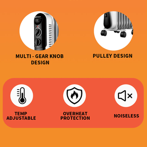 <span class=keywords><strong>Prix</strong></span> Usine 2025 <span class=keywords><strong>Radiateur</strong></span> Électrique Portable Autonome à Huile 1000/<span class=keywords><strong>2000W</strong></span> Économe en Énergie avec Thermostat Réglable - Product Image 3
